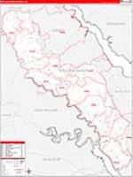 King And Queen, Va Carrier Route Wall Map